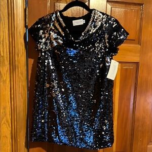 NWT Elegant Black Sequin Sparkle Formal Girls Dress by FiveLoaves TwoFish